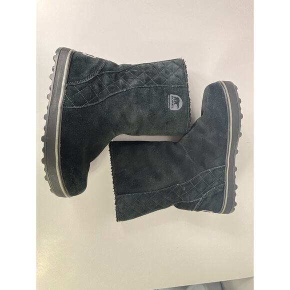Sorel Womens Size 8.5 NL1975-011 Waterproof Sherpa Lined Winter Boot Black Suede - Picture 7 of 15